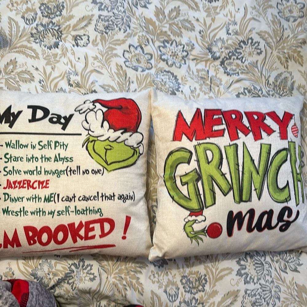 Grinch Christmas Pillows - Includes Insert
